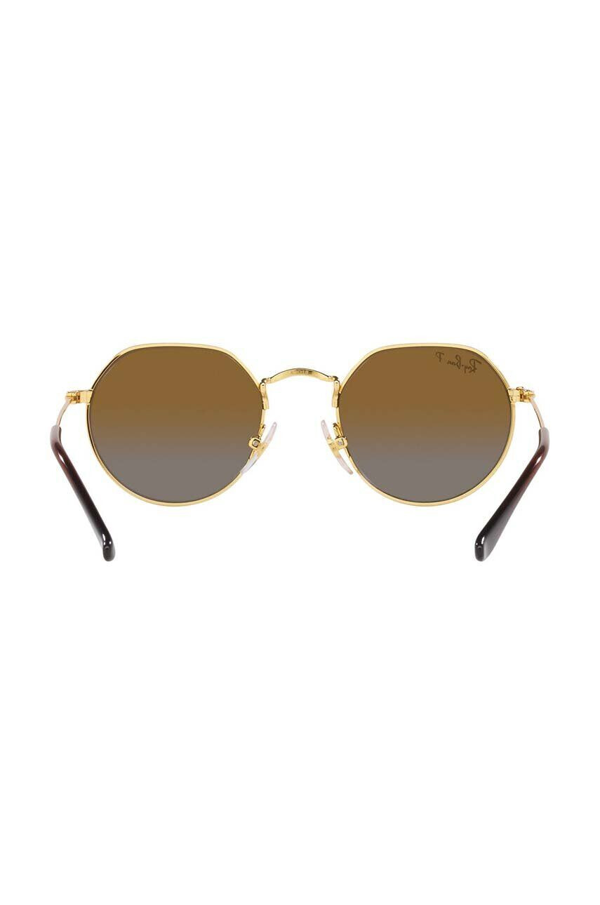 Ray-Ban Dětské sluneční brýle Junior Jack hnědá barva 0RJ9565S-Polarized - Pepit.cz