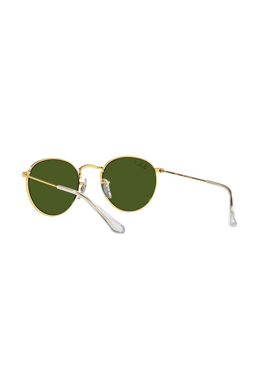 Ray-Ban Dětské sluneční brýle Round Kids zelená barva 0RJ9547S-Polarized - Pepit.cz