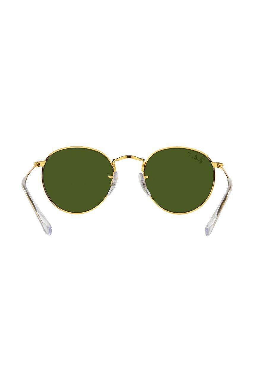 Ray-Ban Dětské sluneční brýle Round Kids zelená barva 0RJ9547S-Polarized - Pepit.cz