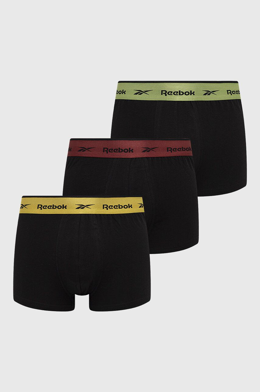 Reebok Boxerky F8387 ( 3-pak) pánské černá barva - Pepit.cz