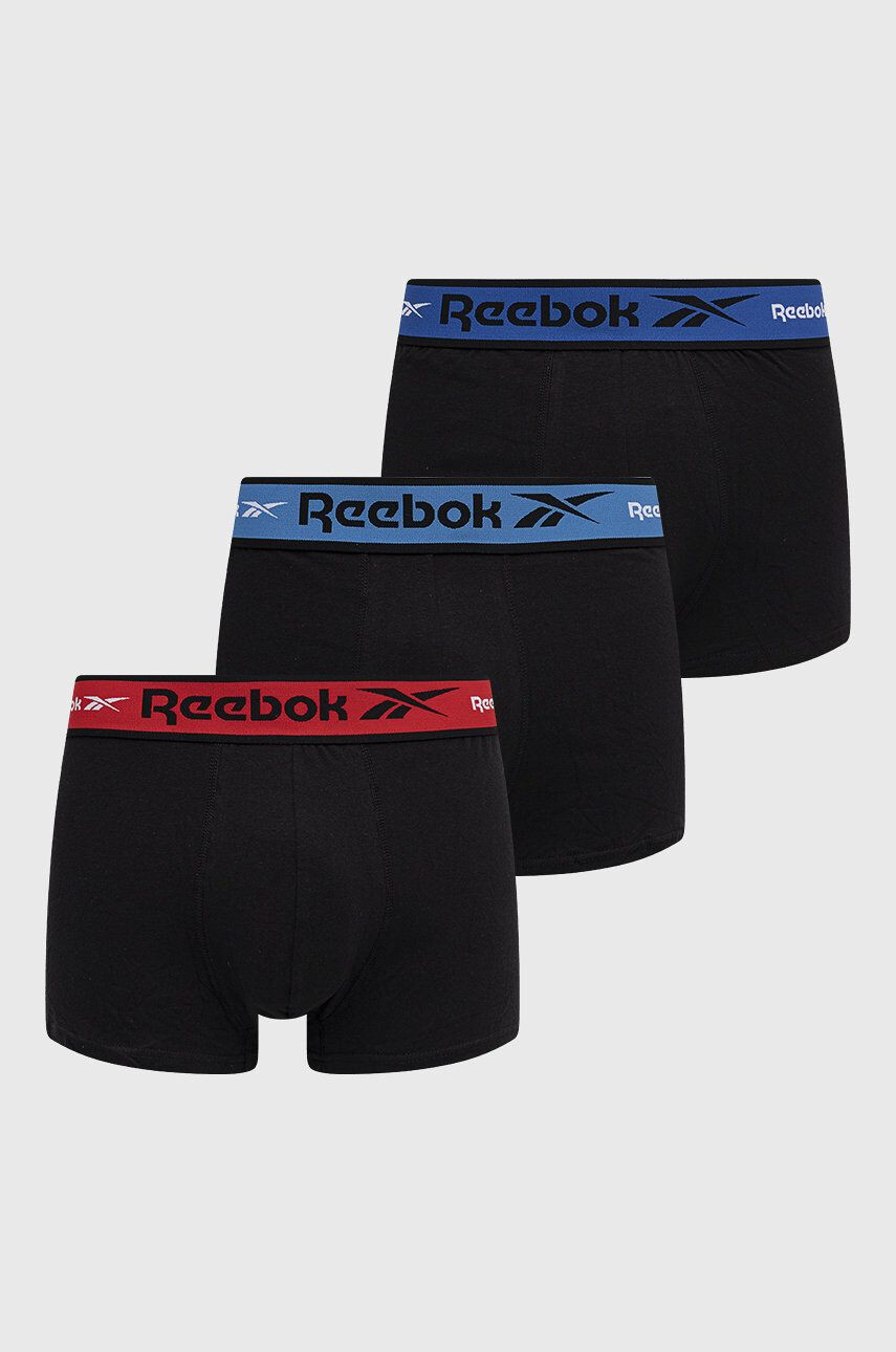 Reebok Boxerky F8390 ( 3-pak) pánské černá barva - Pepit.cz