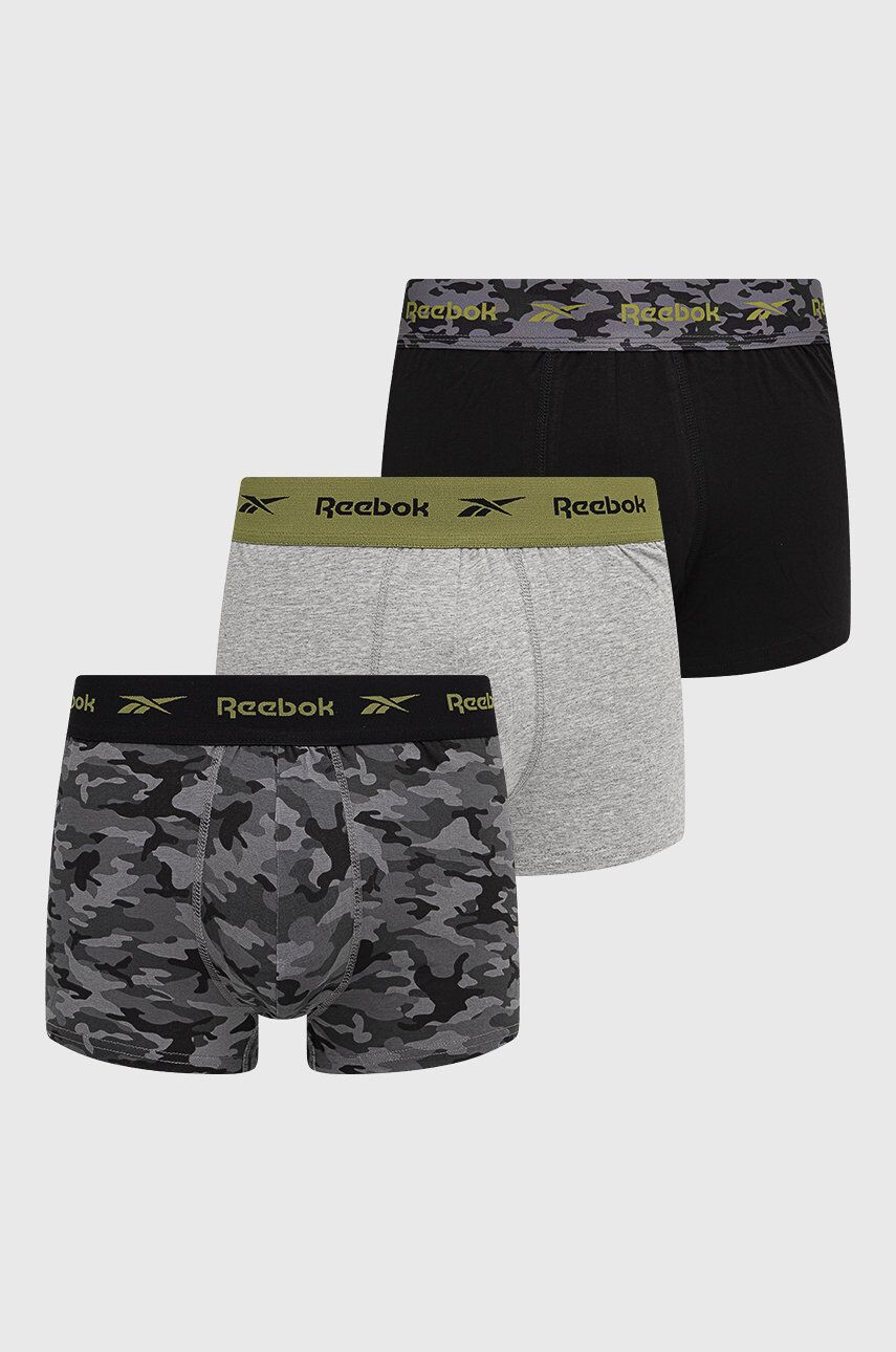 Reebok Boxerky F8401 ( 3-pak) pánské černá barva - Pepit.cz