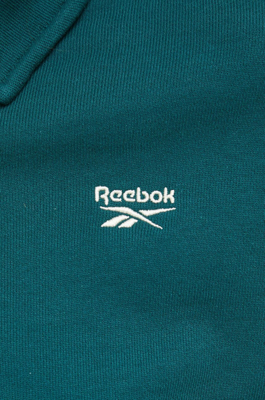 Reebok Classic Bavlněná mikina dámská zelená barva hladká - Pepit.cz