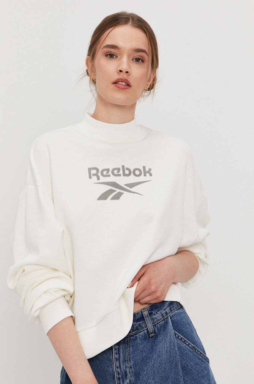 Reebok Classic Bavlněná mikina dámská šedá barva hladká - Pepit.cz