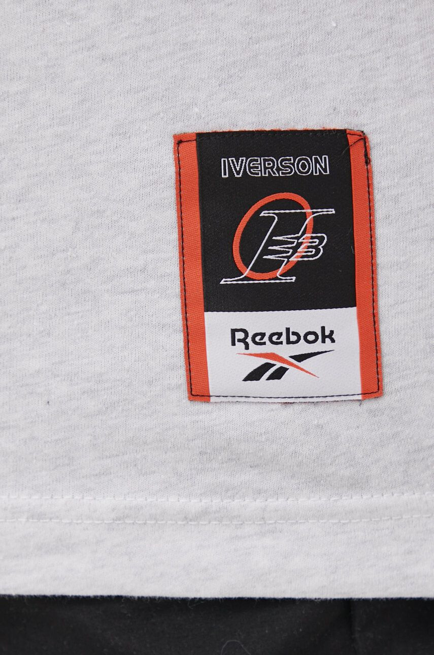 Reebok Classic Bavlněné tričko HD9956 šedá barva s potiskem - Pepit.cz