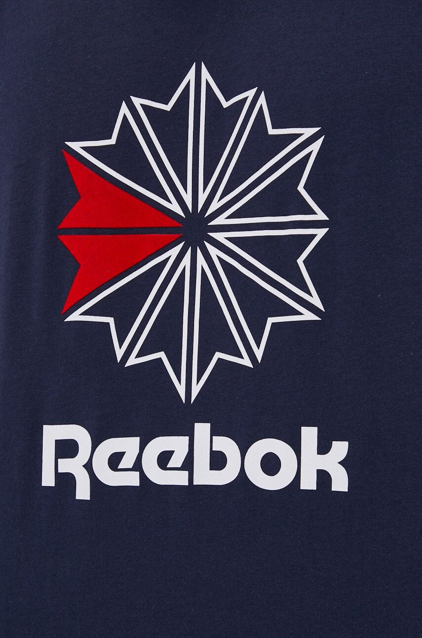 Reebok Classic Bavlněné tričko HD4017 tmavomodrá barva hladké - Pepit.cz