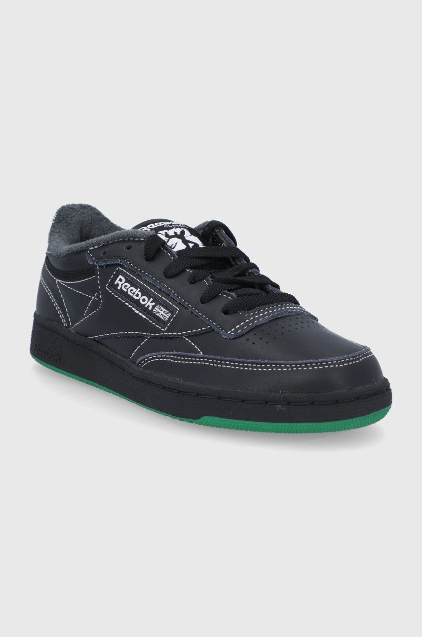 Reebok Classic Boty Club C 85 GX8318 černá barva na plochém podpatku - Pepit.cz