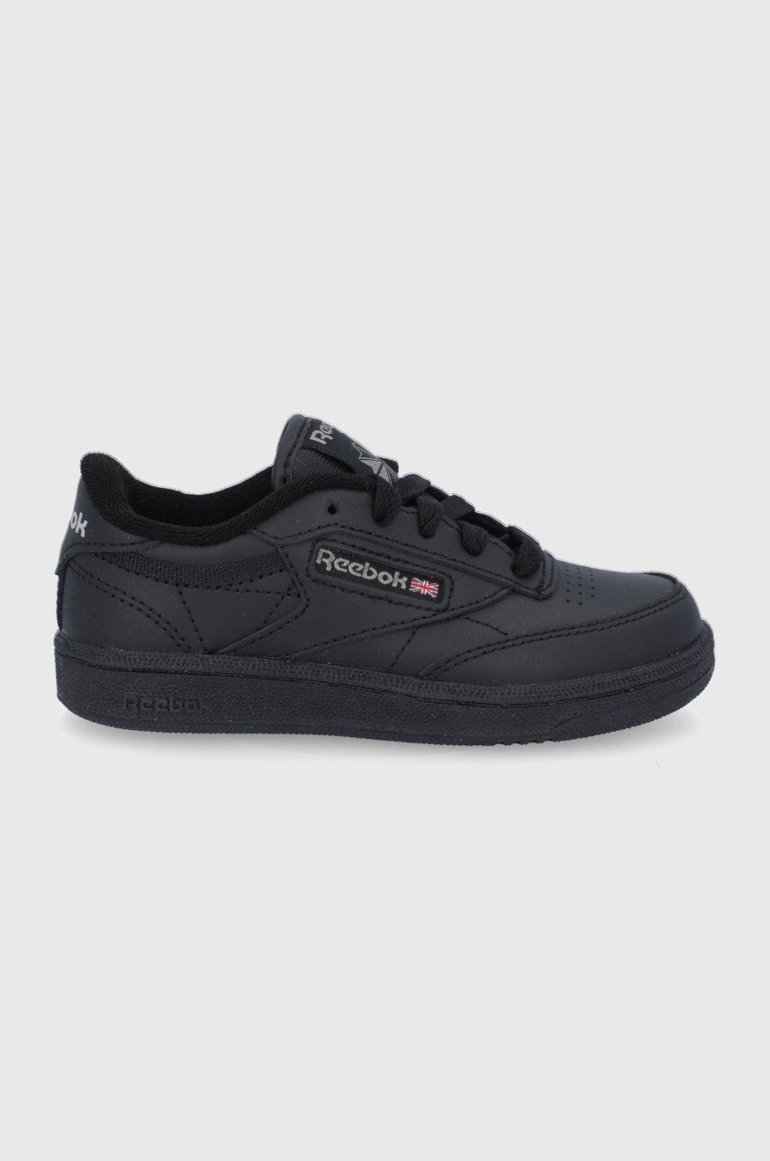 Reebok Classic Dětské kožené boty Club C BS6182 černá barva - Pepit.cz