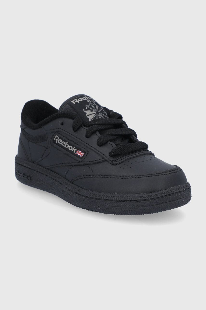 Reebok Classic Dětské kožené boty Club C BS6182 černá barva - Pepit.cz