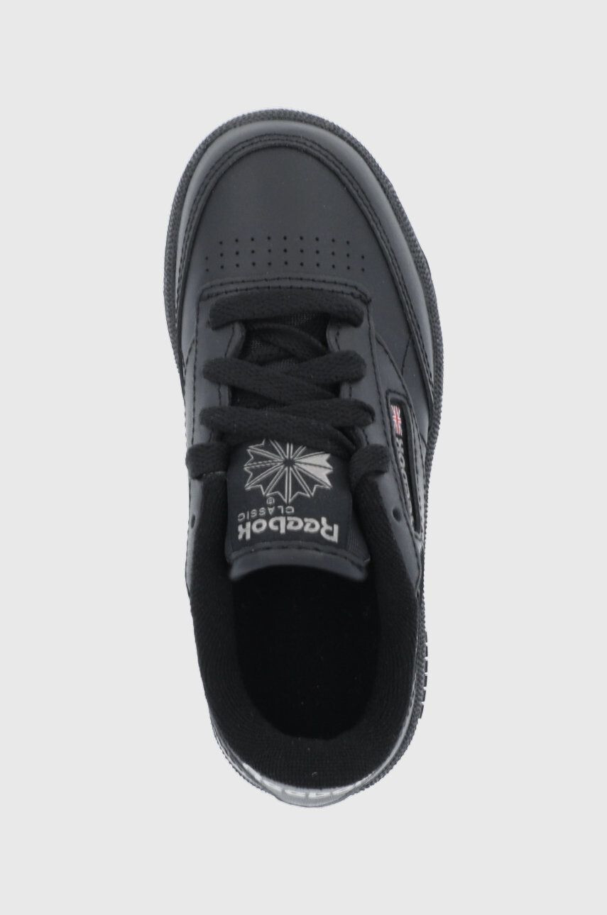 Reebok Classic Dětské kožené boty Club C BS6182 černá barva - Pepit.cz