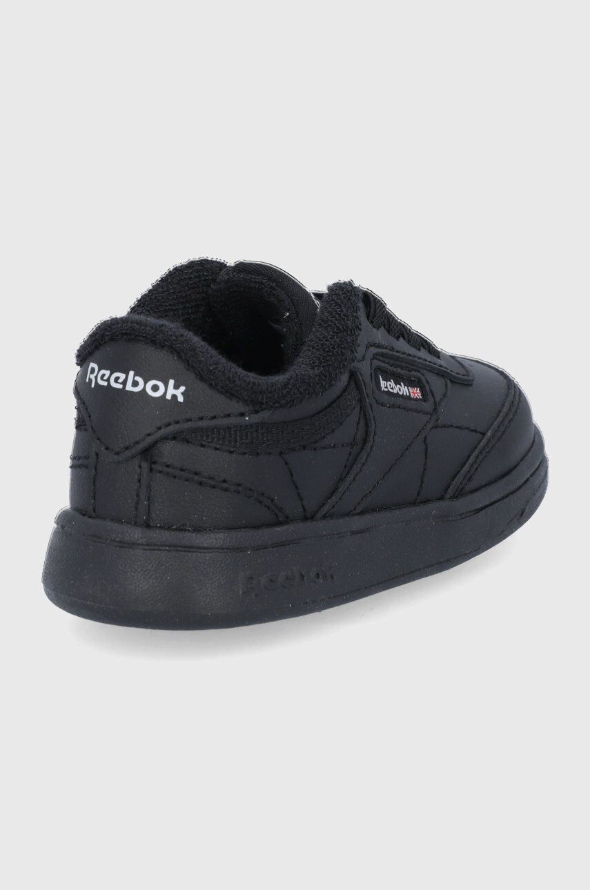 Reebok Classic Dětské kožené boty Club C FZ2096 černá barva - Pepit.cz