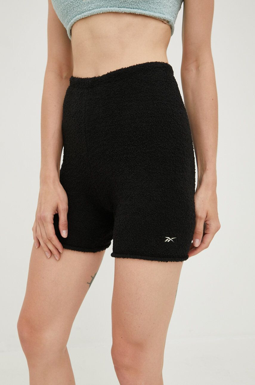 Reebok Classic Kraťasy dámské černá barva hladké high waist - Pepit.cz