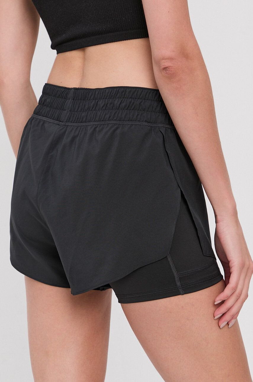 Reebok Kraťasy GR9511 dámské černá barva hladké medium waist - Pepit.cz