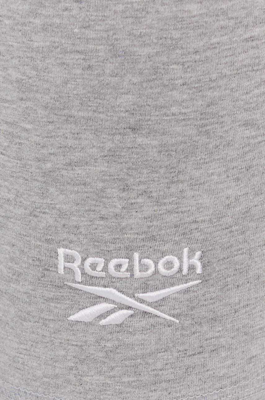 Reebok Kraťasy GS9351 dámské šedá barva melanžové medium waist GS9351-MGREYH - Pepit.cz