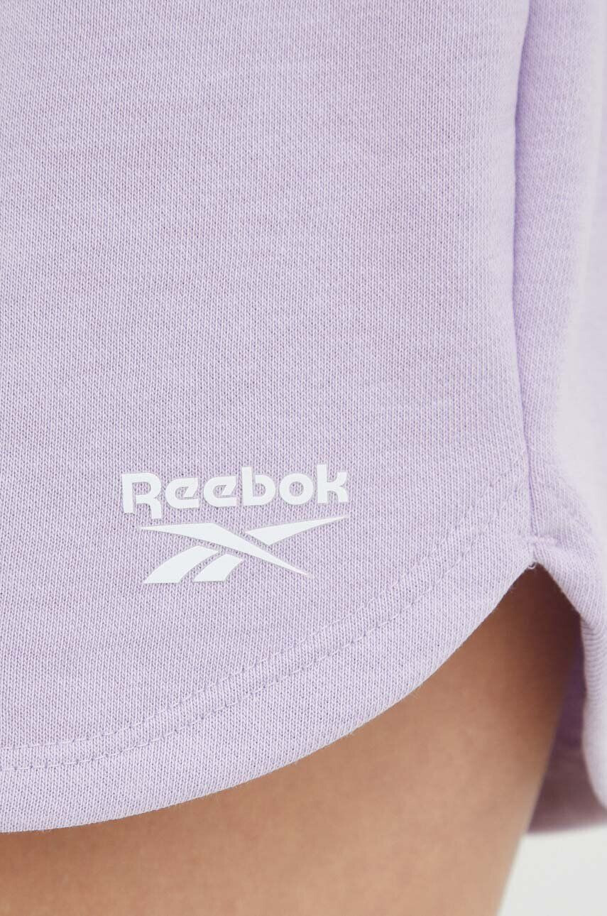 Reebok Kraťasy Dámské fialová barva hladké medium waist - Pepit.cz