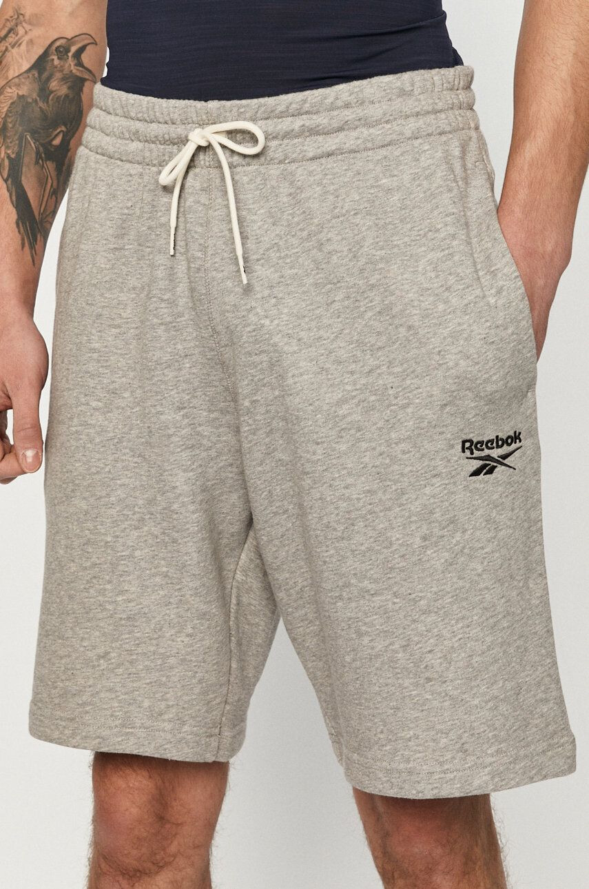 Reebok Kraťasy dámské růžová barva s potiskem high waist - Pepit.cz