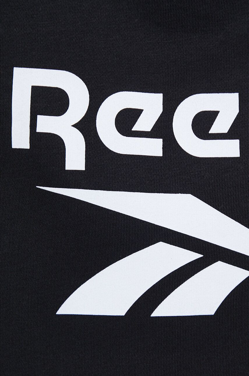 Reebok Mikina dámská černá barva s potiskem - Pepit.cz