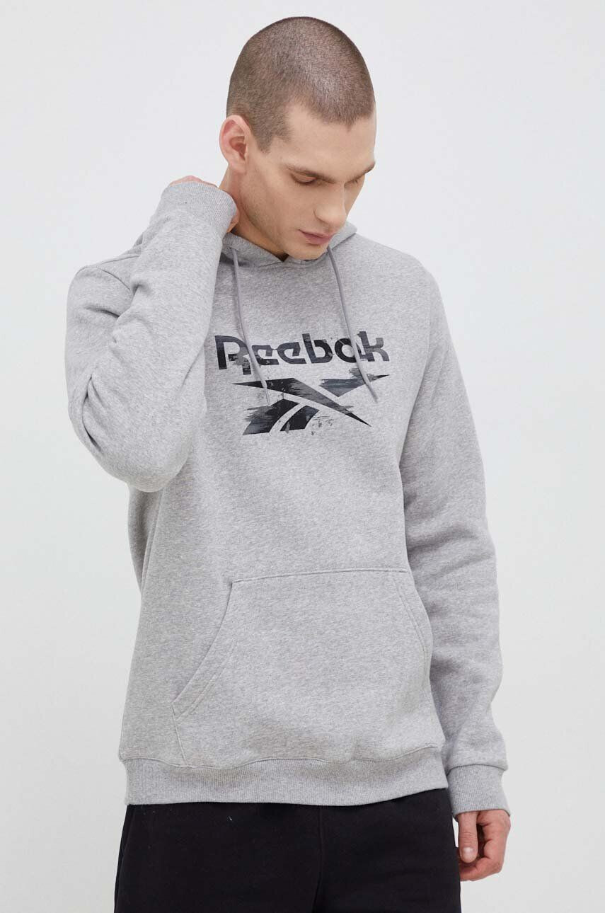 Reebok Mikina dámská šedá barva melanžová - Pepit.cz