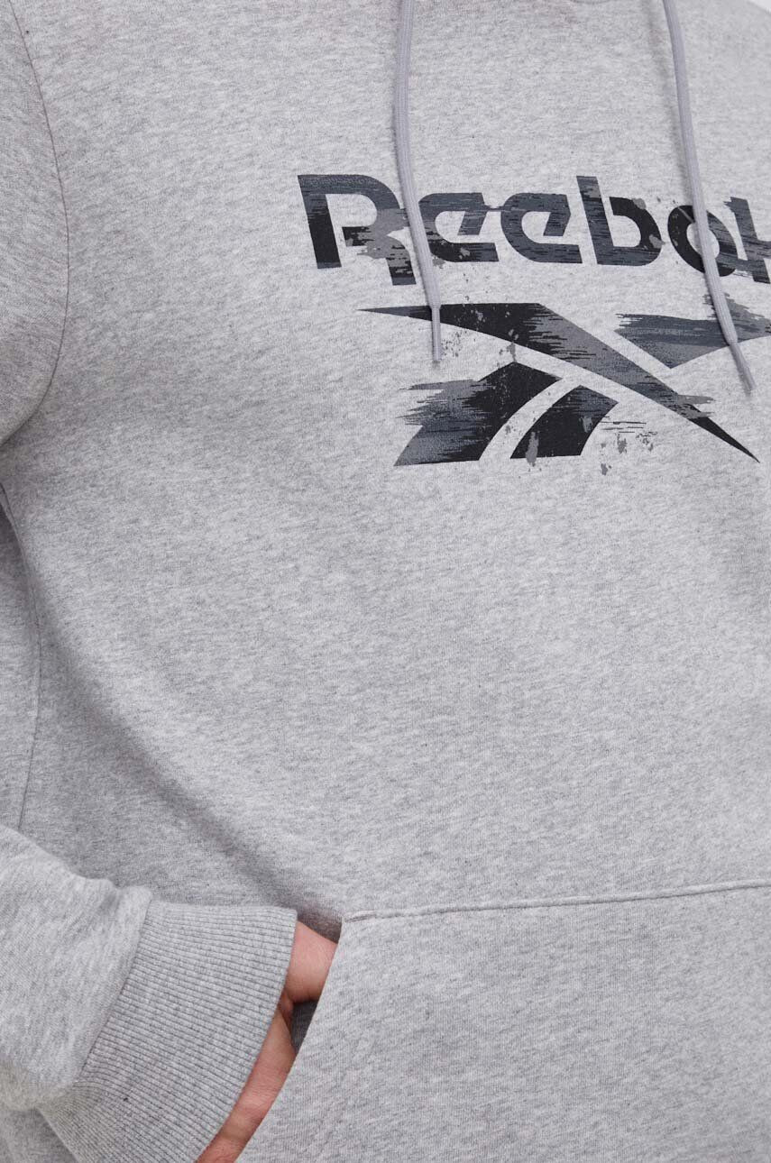 Reebok Mikina dámská šedá barva melanžová - Pepit.cz