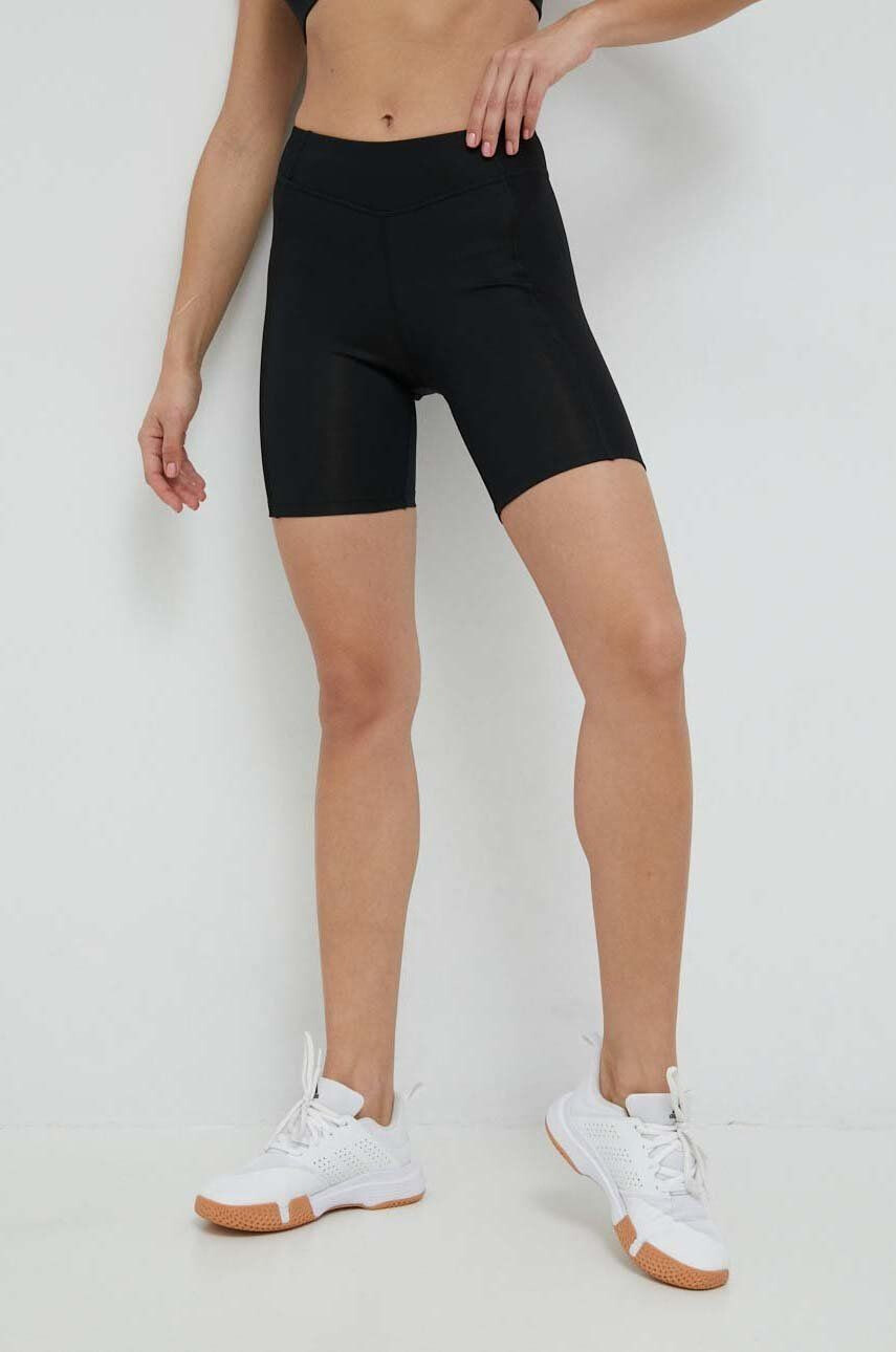 Reebok Šortky na jógu černá barva high waist - Pepit.cz