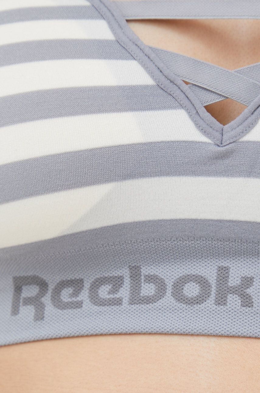 Reebok Sportovní podprsenka F9781 šedá barva - Pepit.cz