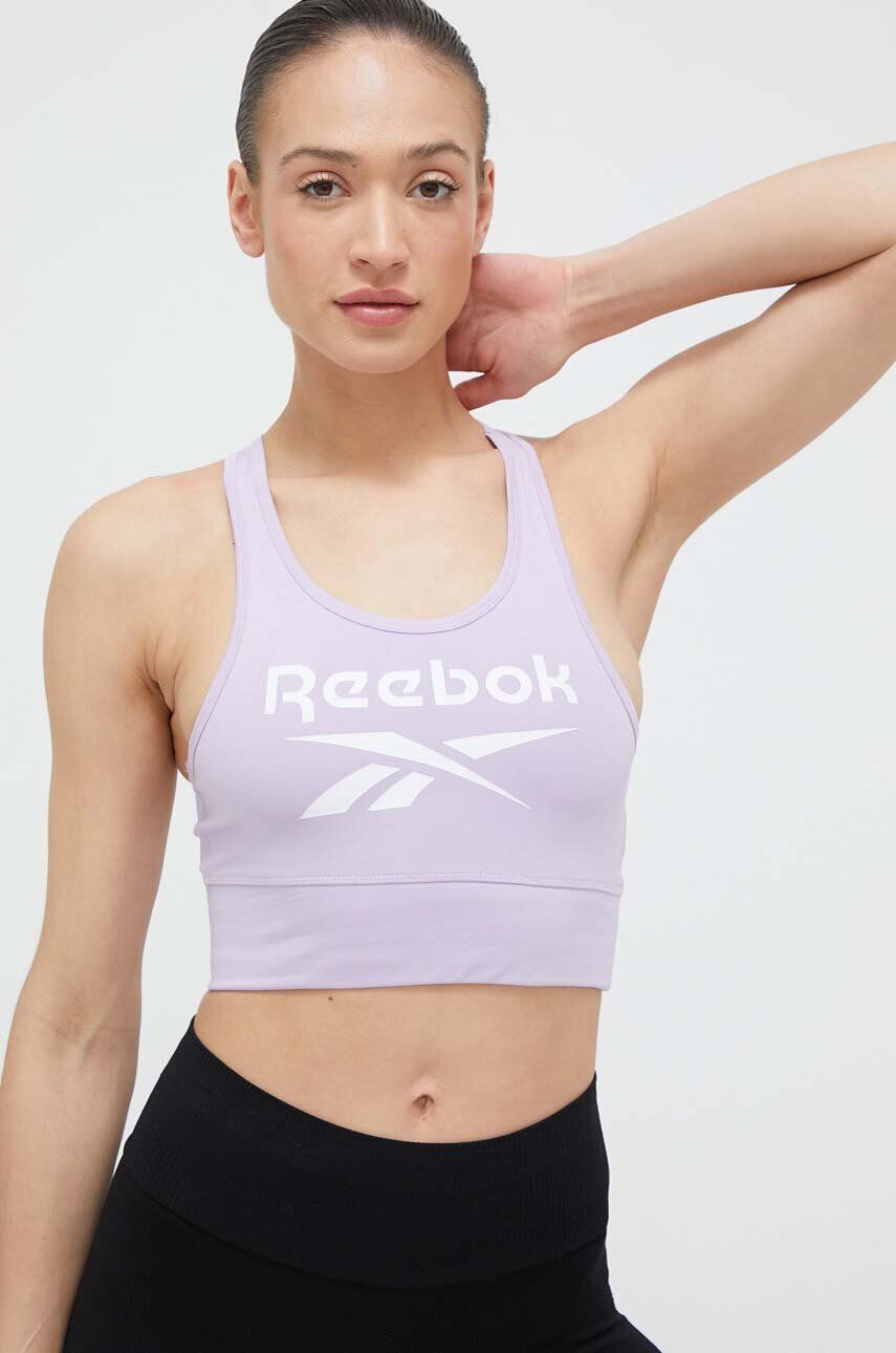 Reebok Sportovní podprsenka Identity fialová barva - Pepit.cz