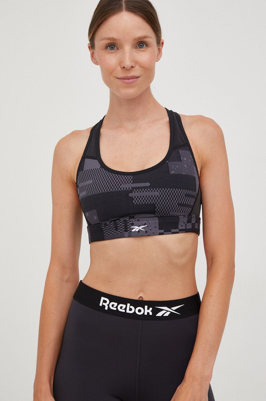 Reebok Sportovní podprsenka Lux šedá barva - Pepit.cz