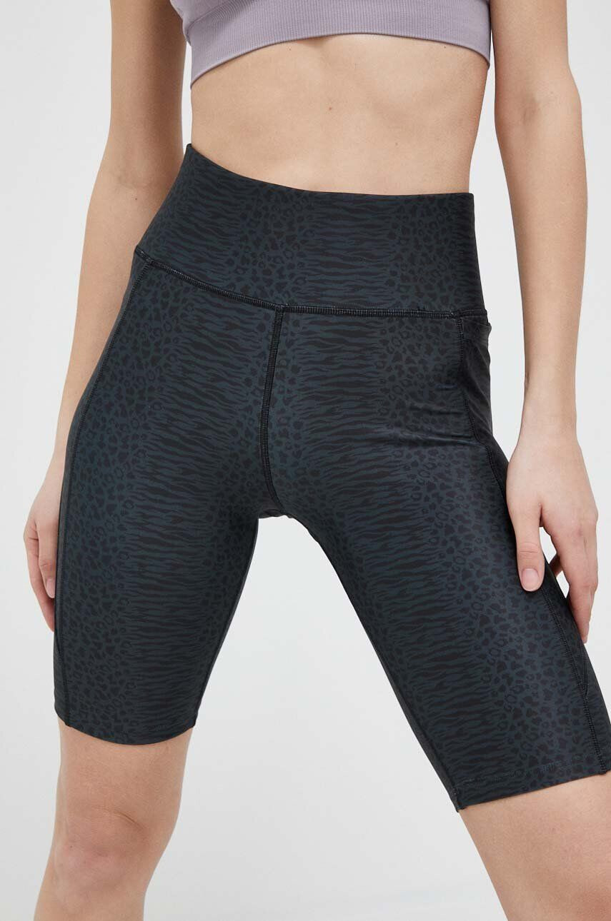 Reebok Tréninkové šortky Lux Bold černá barva vzorované high waist - Pepit.cz