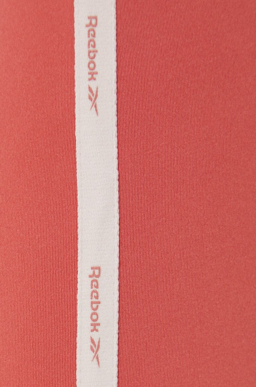 Reebok Tréninkové šortky Piping HA5725 dámské oranžová barva s aplikací medium waist - Pepit.cz