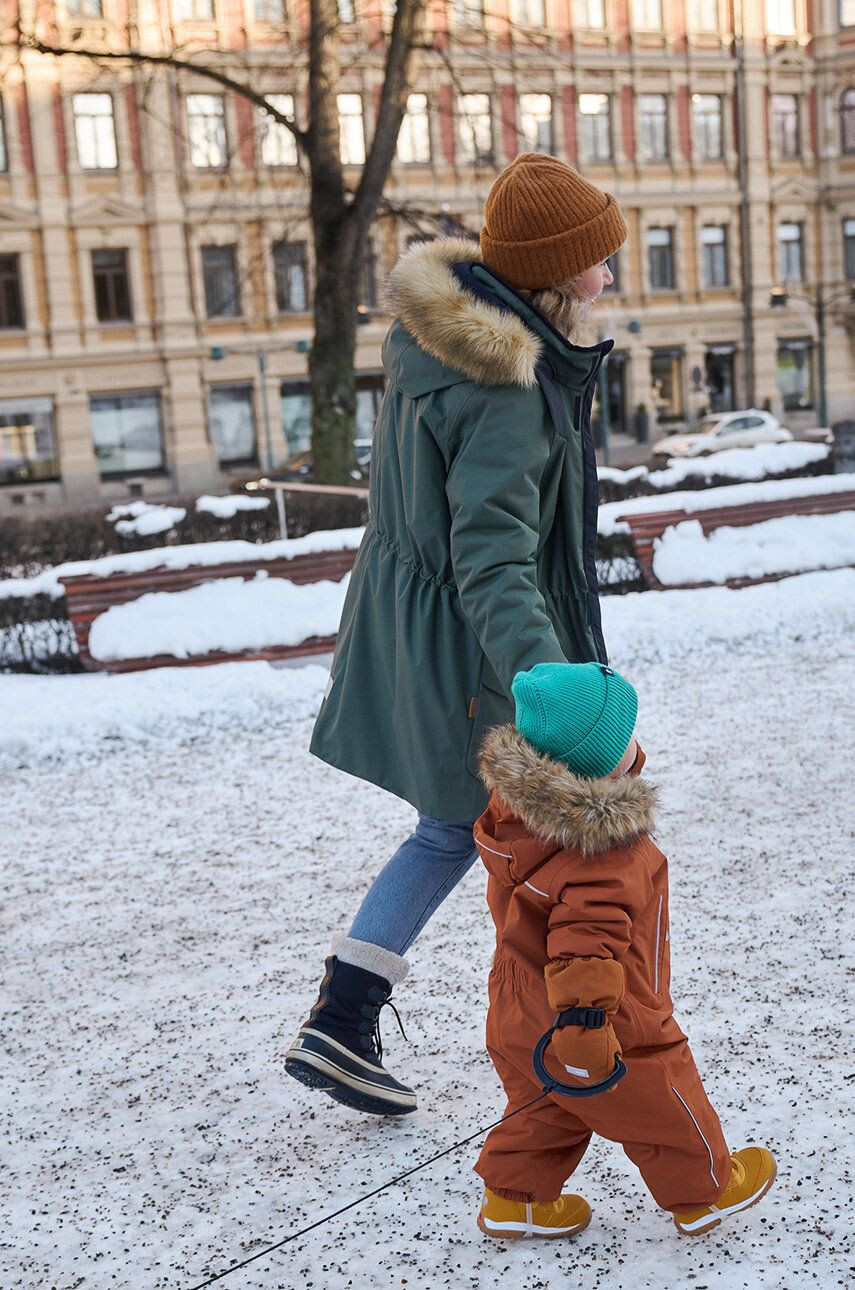 Reima Dětský overal hnědá barva - Pepit.cz