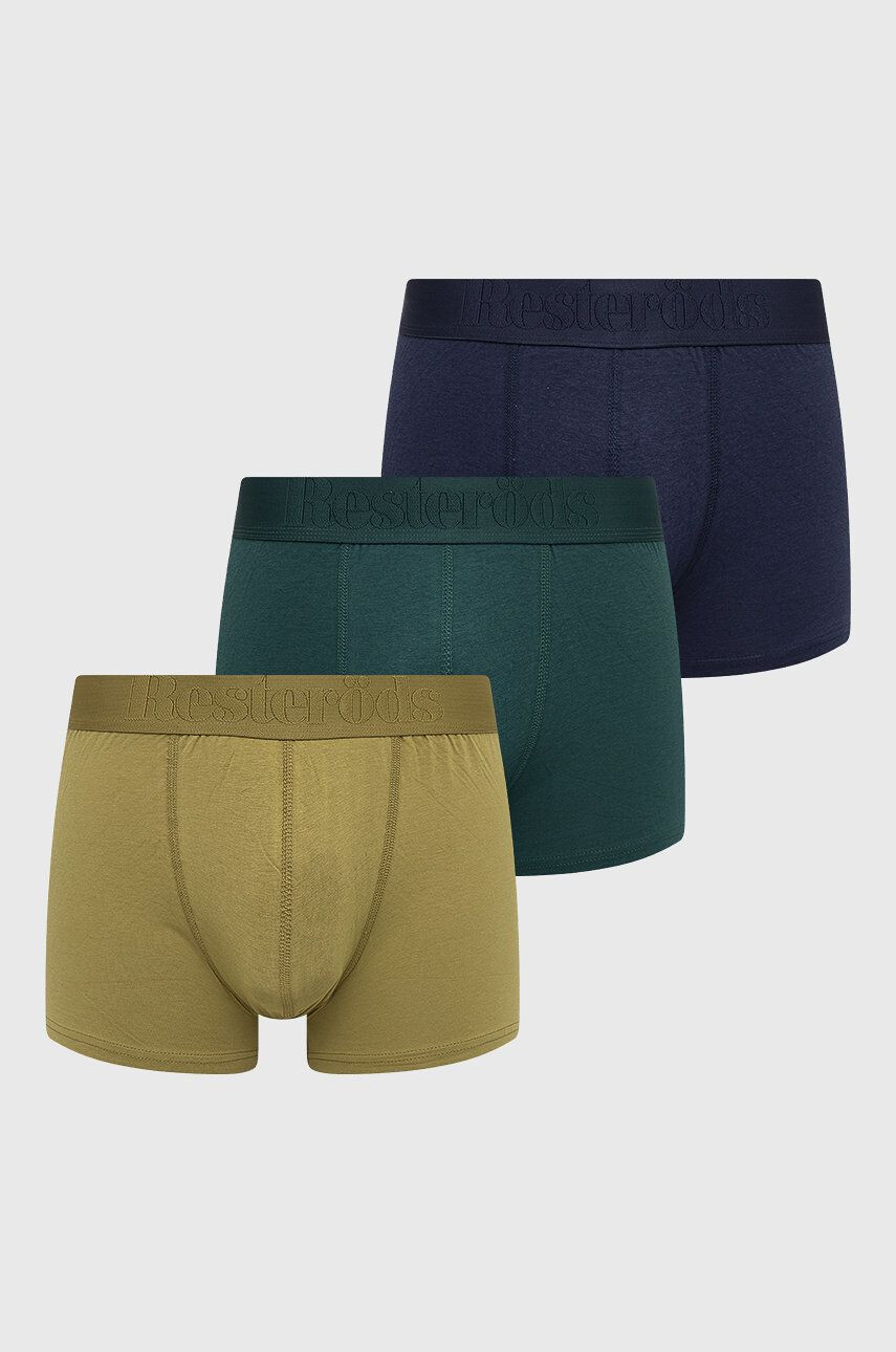 Resteröds Boxerky 3-pack pánské zelená barva - Pepit.cz