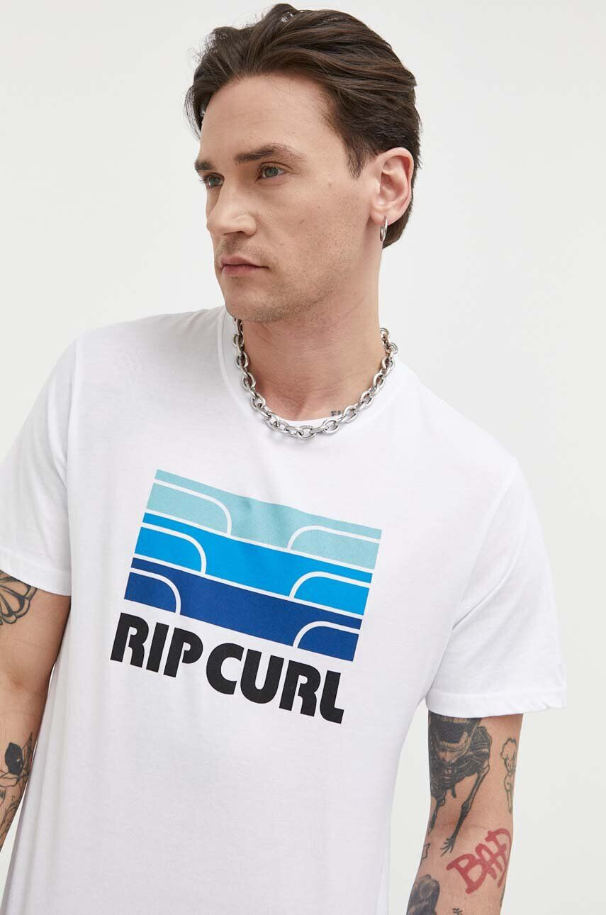 Rip Curl Bavlněné tričko béžová barva - Pepit.cz