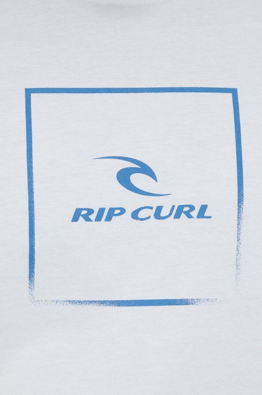 Rip Curl Bavlněné tričko Corp Icon Tee bílá barva s potiskem - Pepit.cz