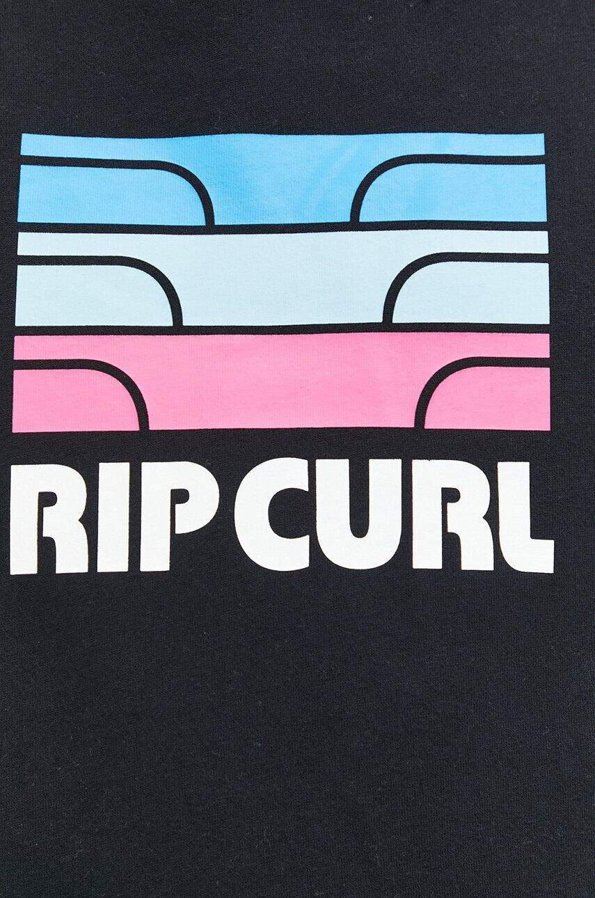 Rip Curl Mikina pánská černá barva s kapucí s potiskem - Pepit.cz