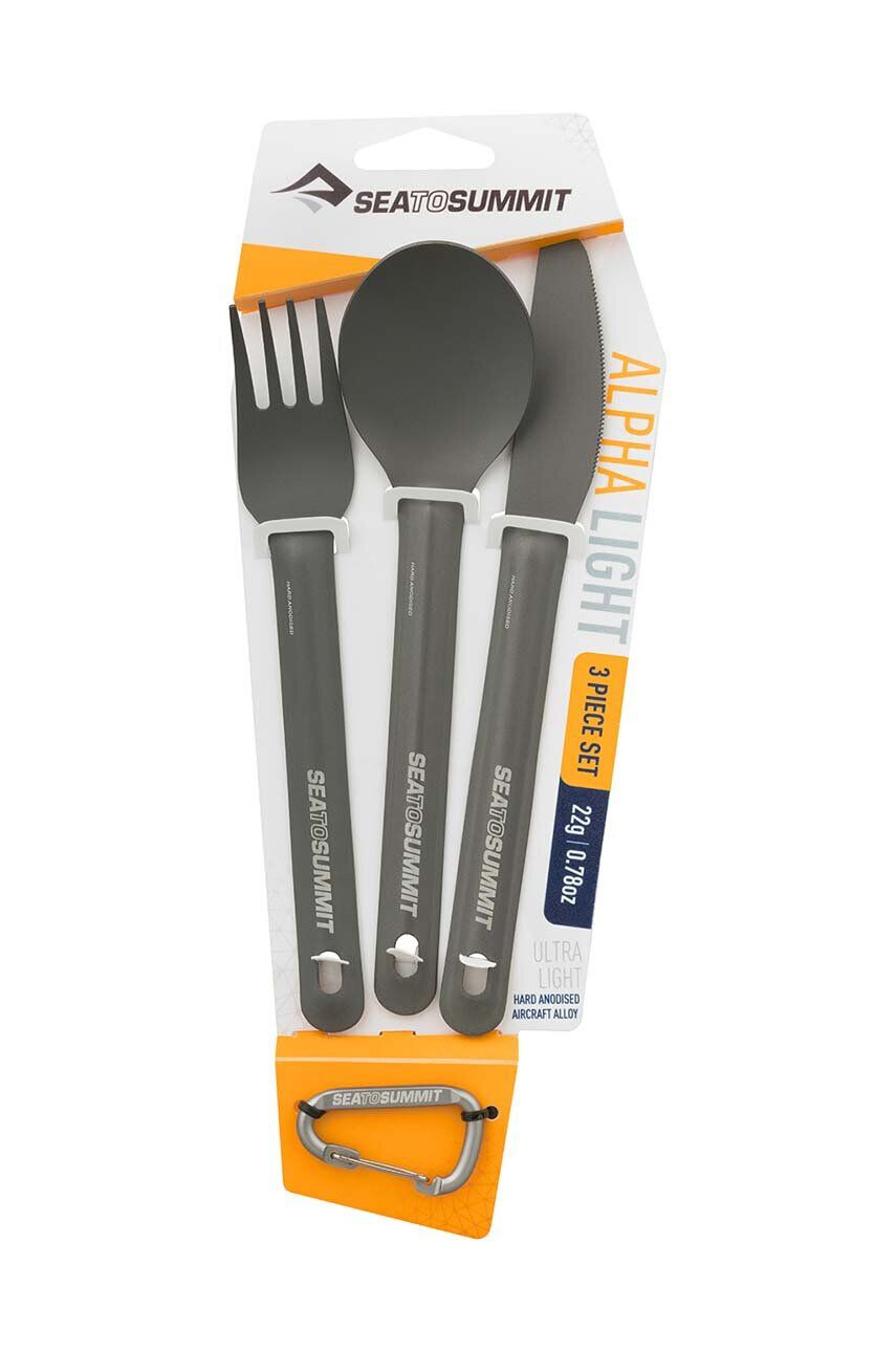 Sea to Summit Turistická sada příborů Alpha Light Cutlery Set šedá barva - Pepit.cz