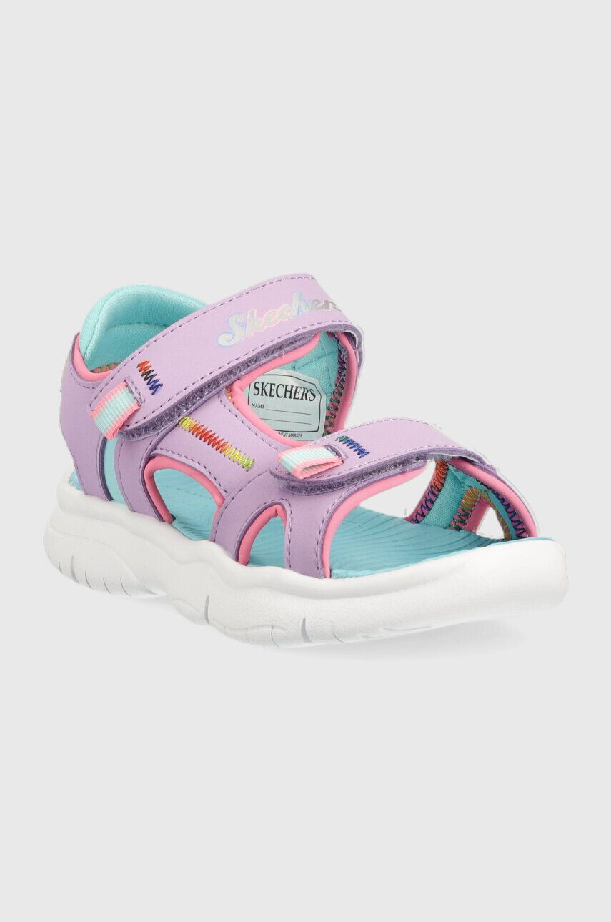 Skechers Dětské sandály Flex Splash Vibrant Mood fialová barva - Pepit.cz