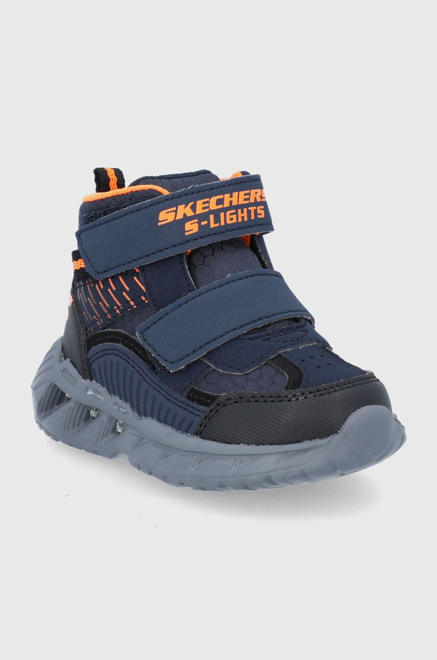 Skechers Dětské sněhule tmavomodrá barva - Pepit.cz