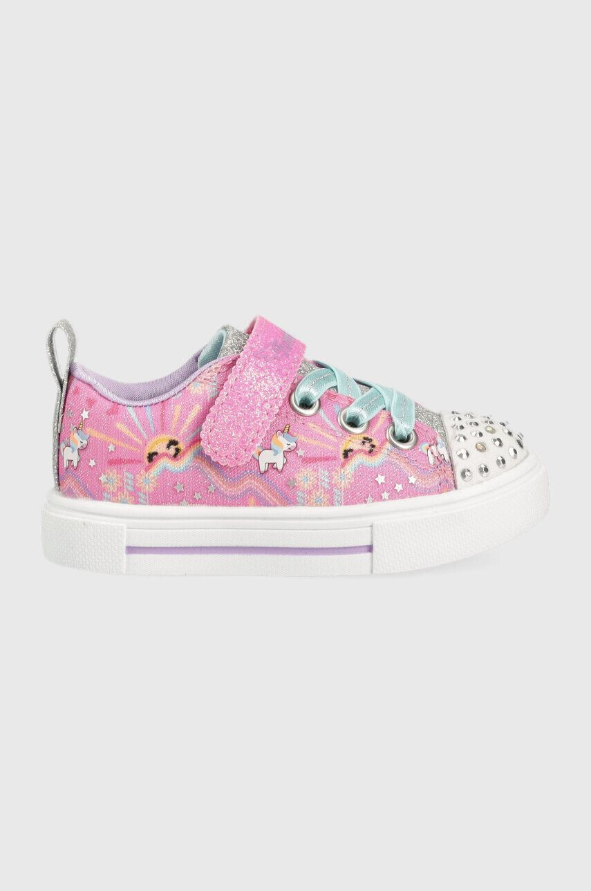 Skechers Dětské tenisky Twinkle Sparks Unicorn Sunshine růžová barva - Pepit.cz