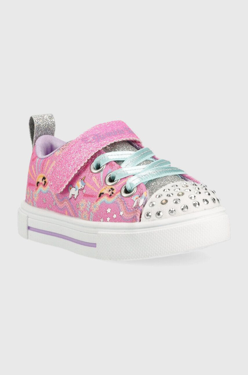 Skechers Dětské tenisky Twinkle Sparks Unicorn Sunshine růžová barva - Pepit.cz