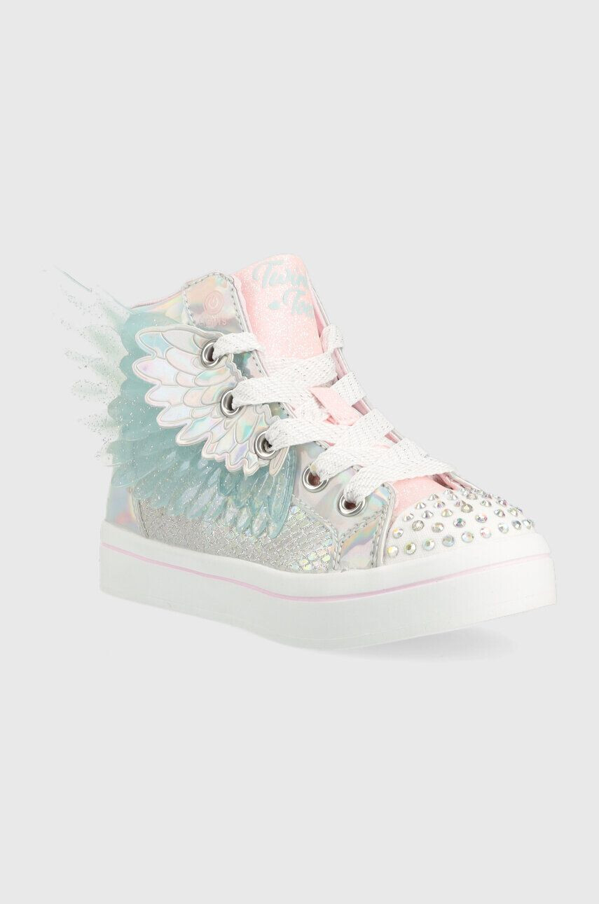 Skechers Dětské tenisky Unicorn Wings stříbrná barva - Pepit.cz