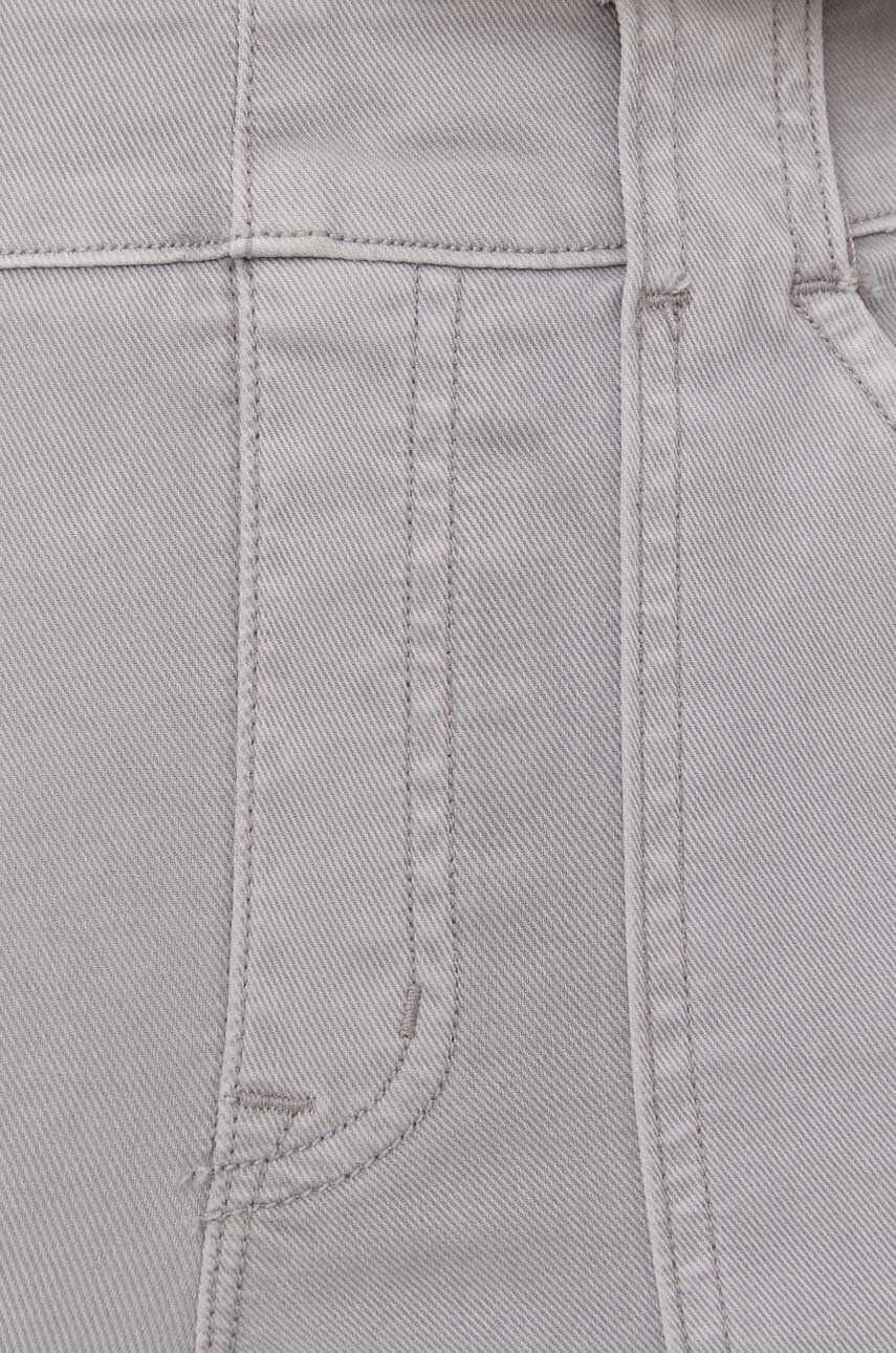 Spanx Tvarované kalhoty Stretch Twill Ankle Cargo šedá barva high waist - Pepit.cz