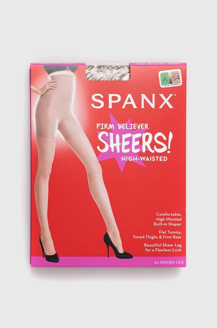 Spanx Tvarovací punčochy High-Waisted Shaping Sheers béžová barva - Pepit.cz