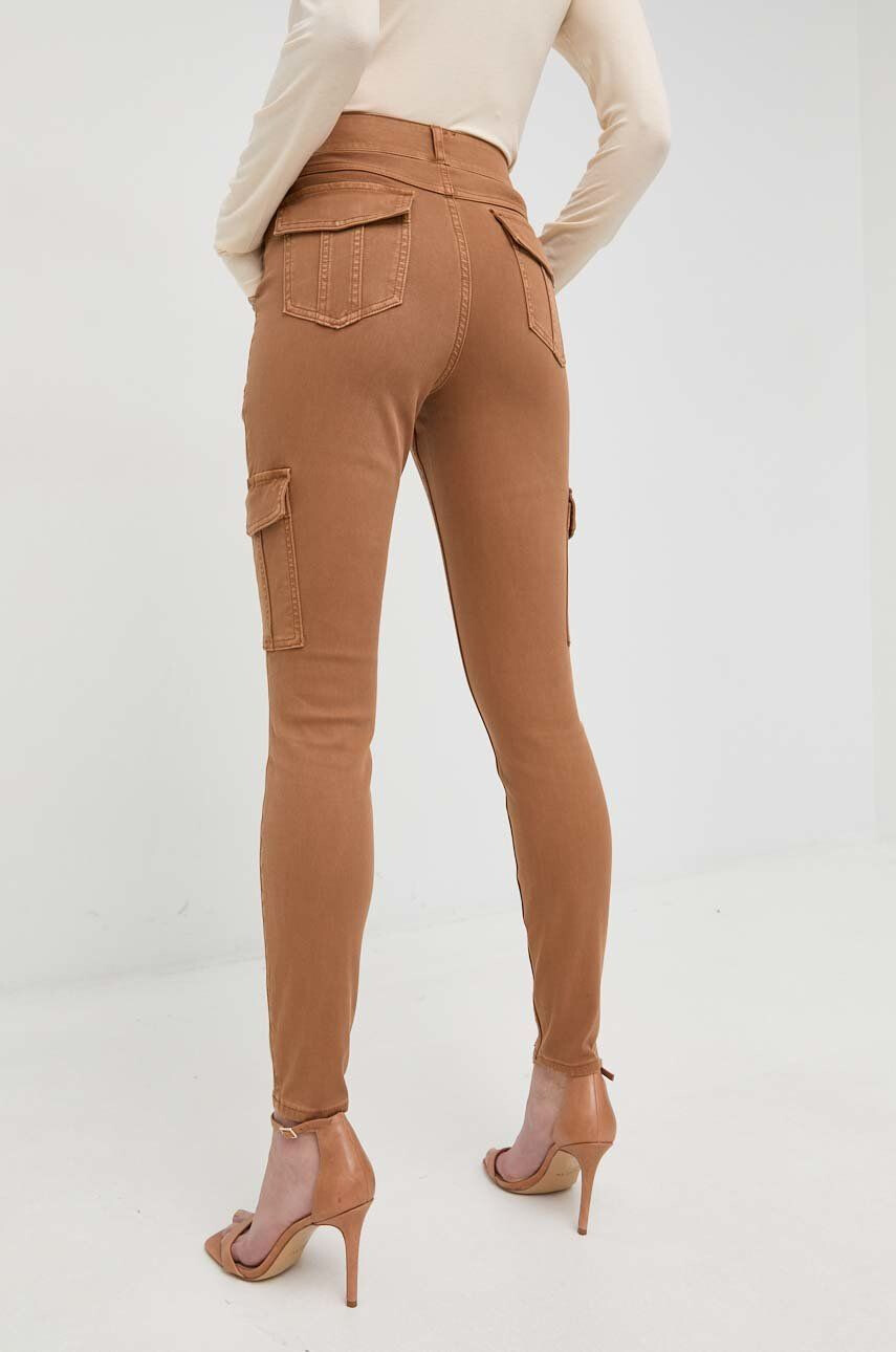 Spanx Tvarované kalhoty Stretch Twill Ankle Cargo šedá barva high waist - Pepit.cz