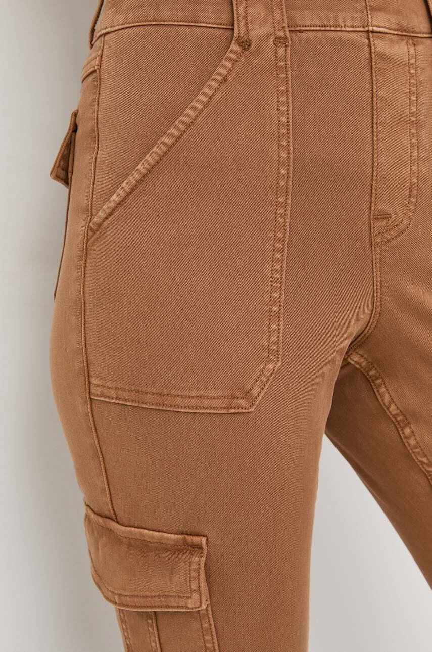 Spanx Tvarované kalhoty Stretch Twill Ankle Cargo šedá barva high waist - Pepit.cz