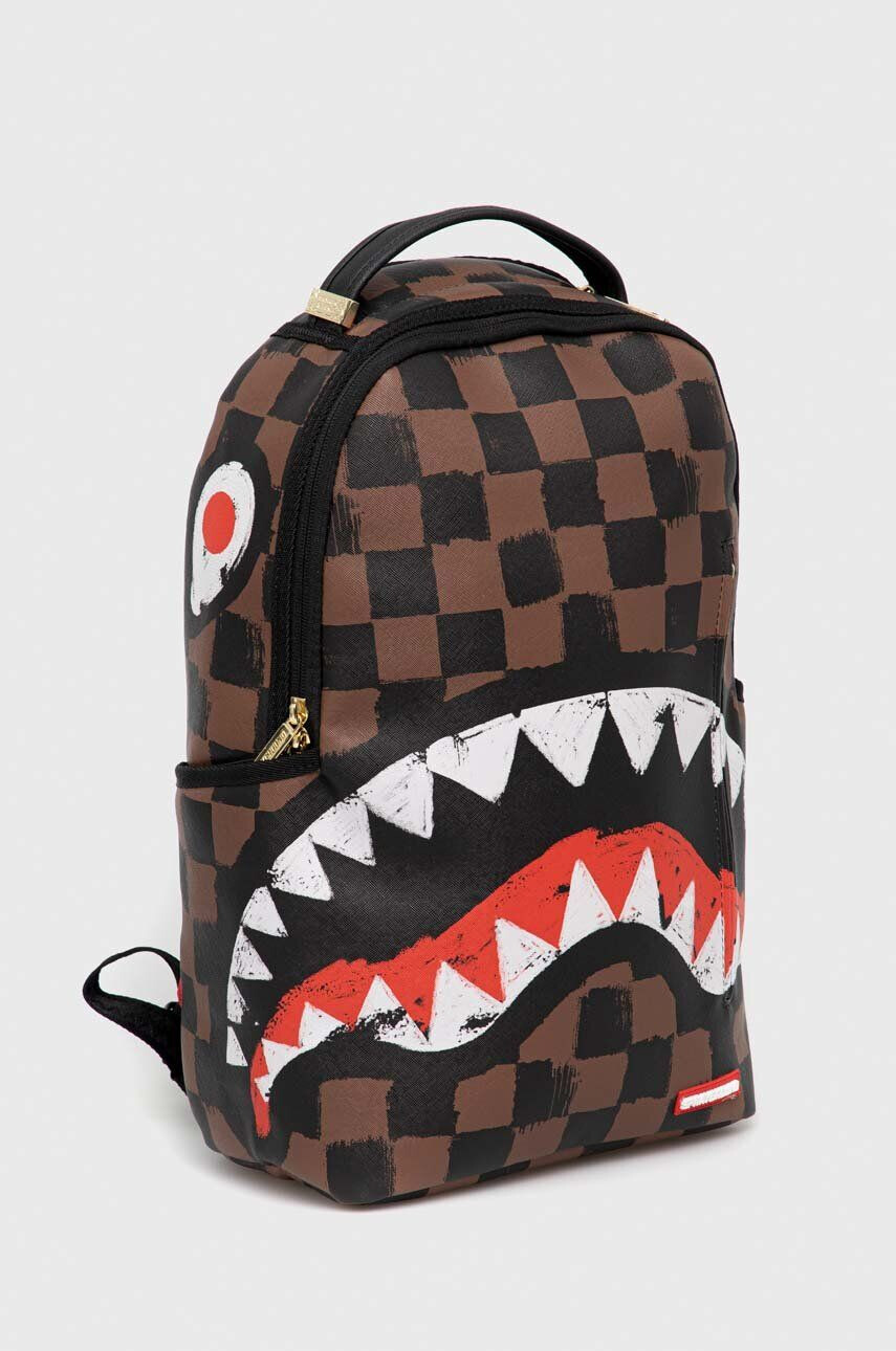 Sprayground Batoh šedá barva velký vzorovaný - Pepit.cz