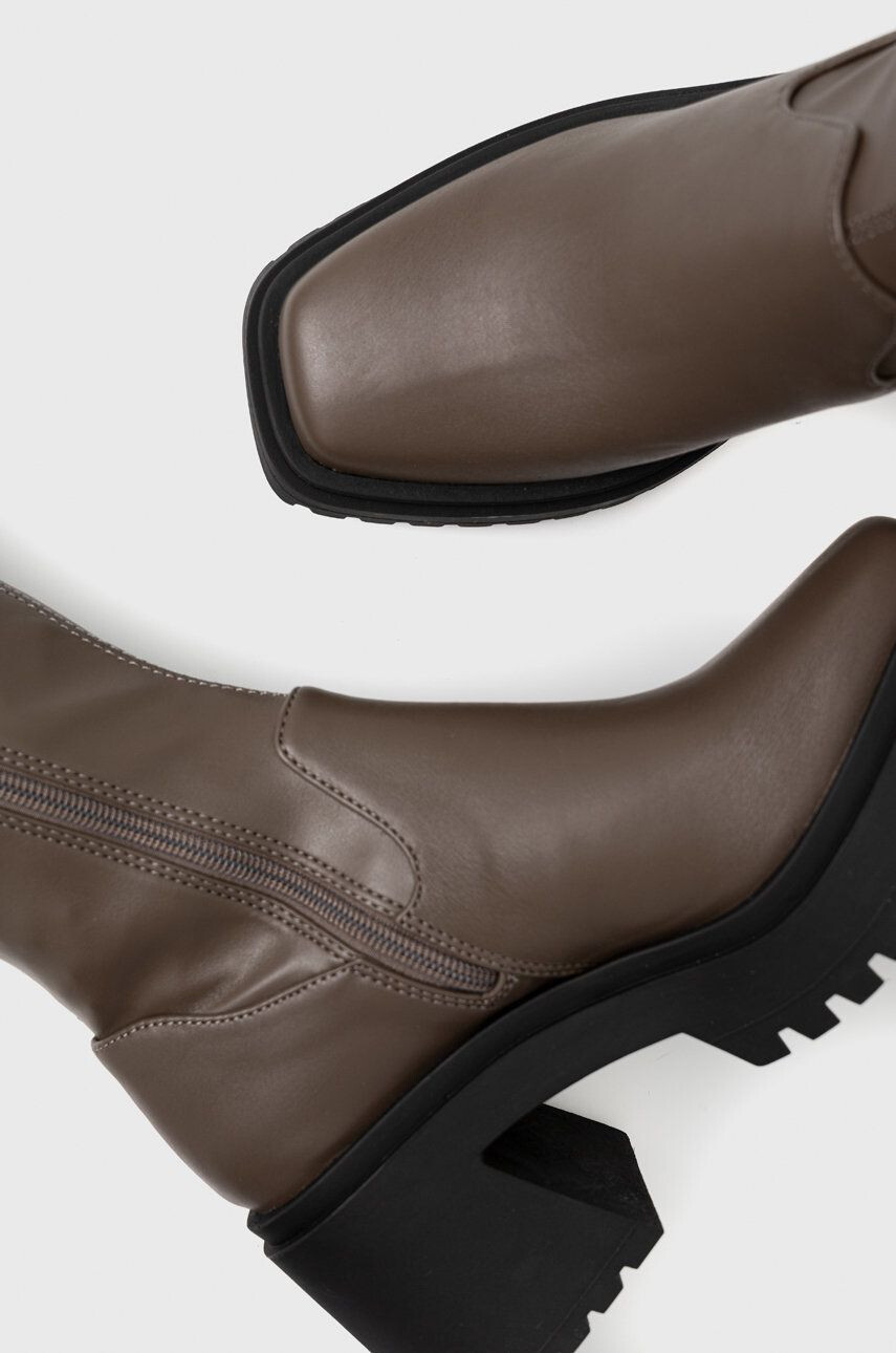 Steve Madden Kozačky Jetstream dámské hnědá barva na podpatku - Pepit.cz