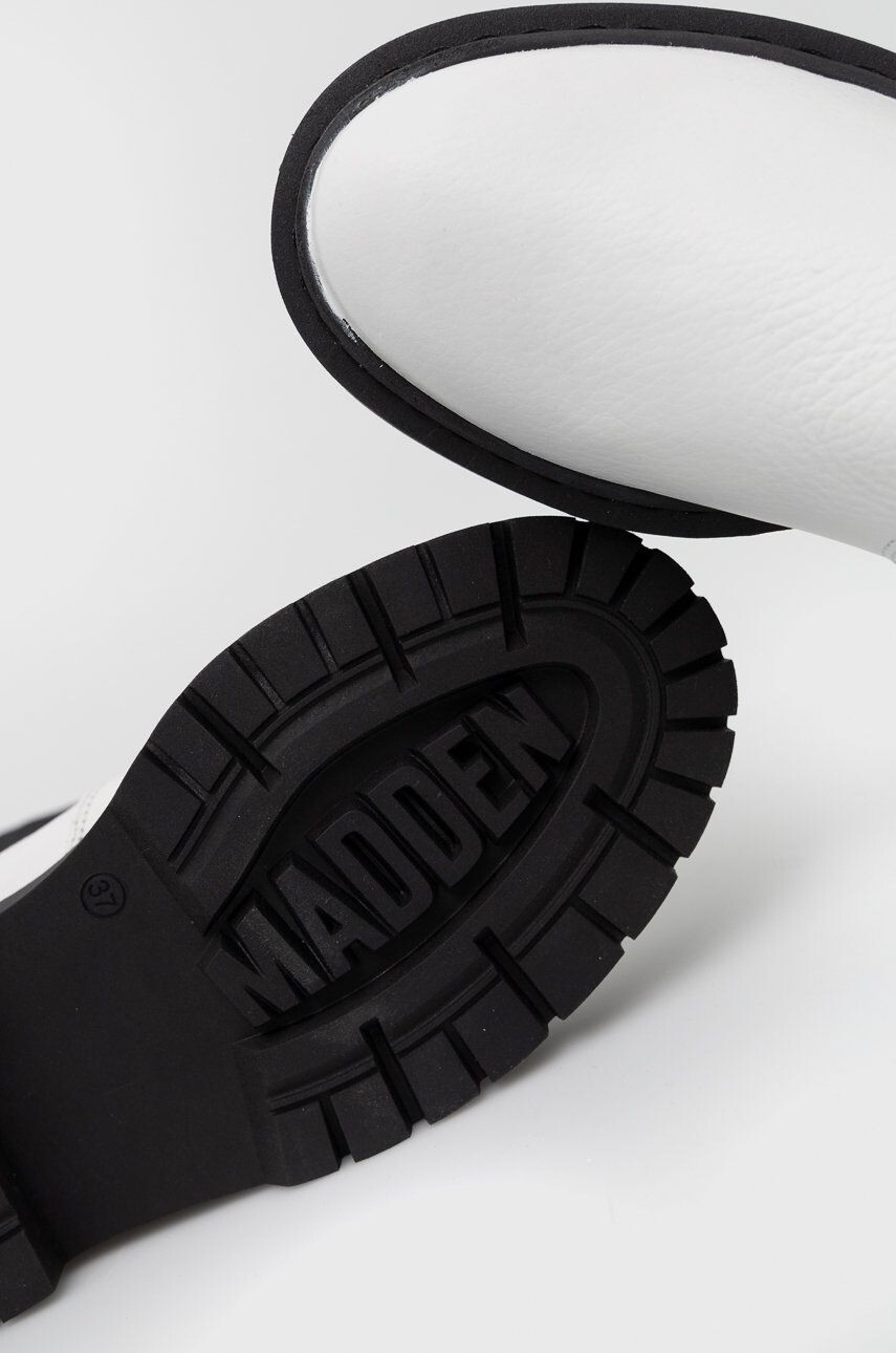 Steve Madden Kožené kotníkové boty Vivianne dámské bílá barva na platformě - Pepit.cz