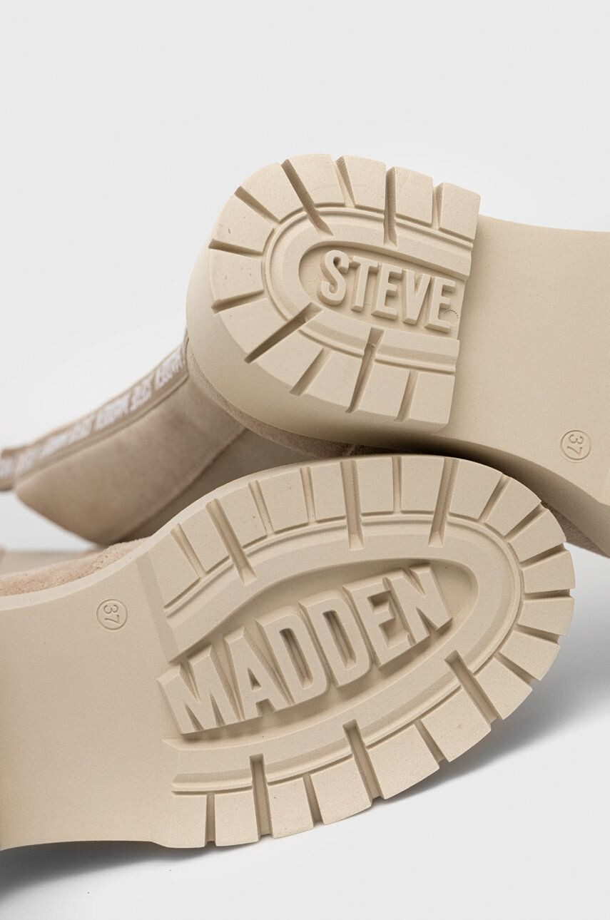 Steve Madden Semišové kotníkové boty Vivianne dámské béžová barva na plochém podpatku - Pepit.cz