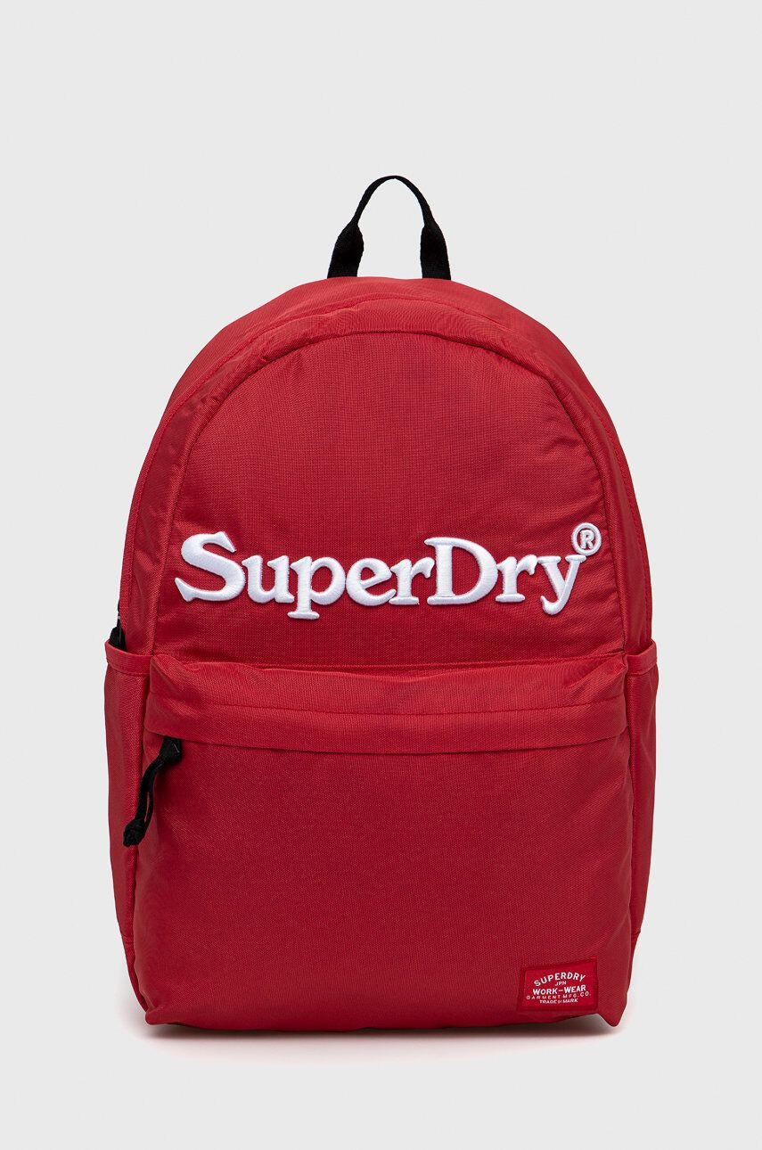 Superdry Batoh dámský červená barva velký hladký - Pepit.cz