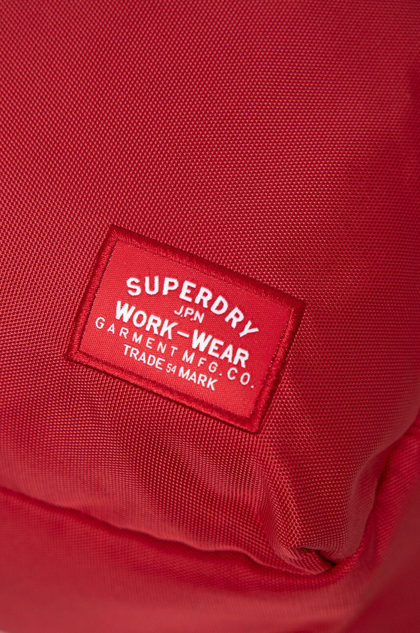 Superdry Batoh dámský červená barva velký hladký - Pepit.cz